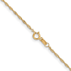 10K Yellow Gold 1mm Singapore Chain