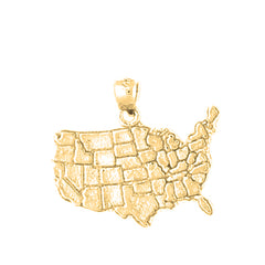 14K or 18K Gold United States of America Pendant