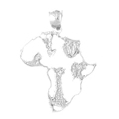 14K or 18K Gold Africa Pendant