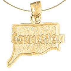 14K or 18K Gold Connecticut Pendant