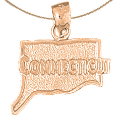 14K or 18K Gold Connecticut Pendant