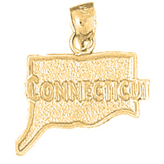 14K or 18K Gold Connecticut Pendant