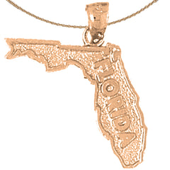 14K or 18K Gold Florida Pendant