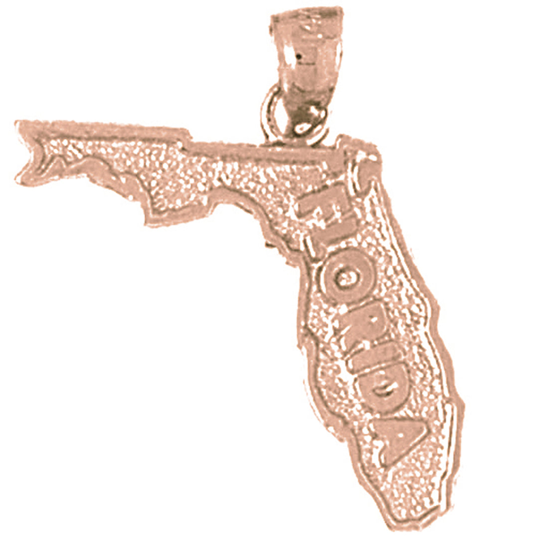 14K or 18K Gold Florida Pendant