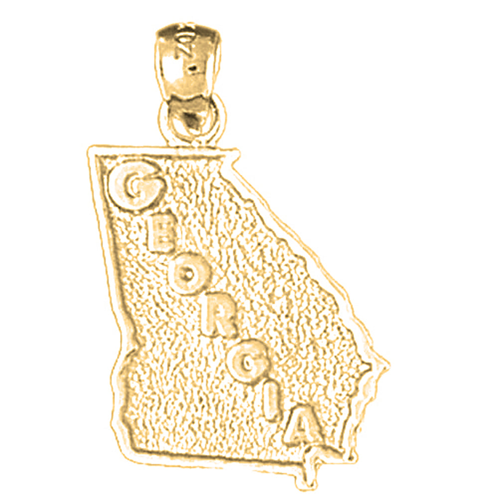 10K, 14K or 18K Gold Georgia Pendant