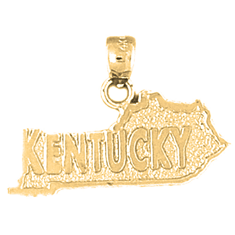 10K, 14K or 18K Gold Kentucky Pendant