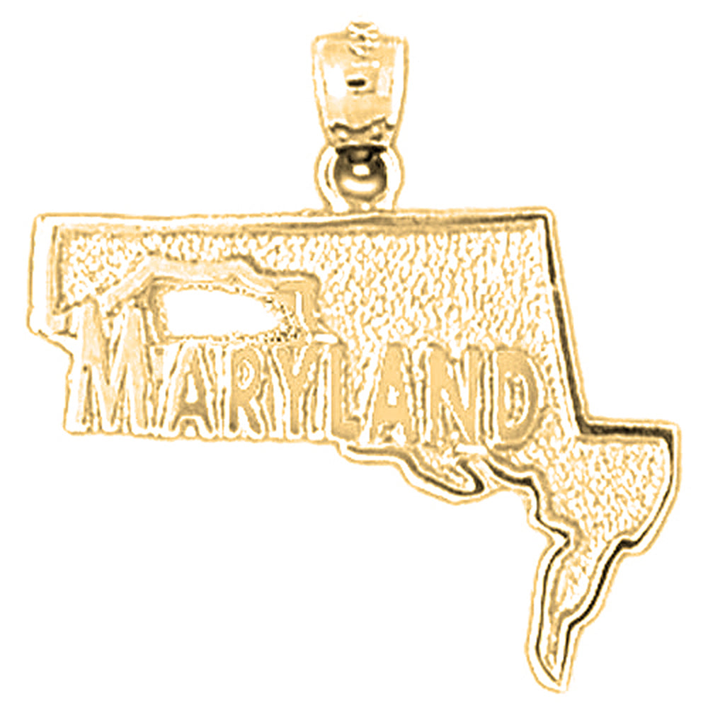 10K, 14K or 18K Gold Maryland Pendant