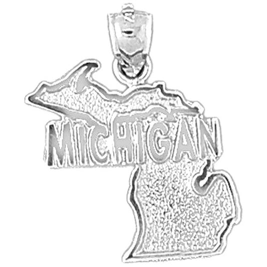 10K, 14K or 18K Gold Michigan Pendant