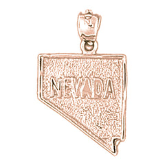 14K or 18K Gold Nevada Pendant