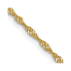 10K Yellow Gold 1.3mm Singapore Chain