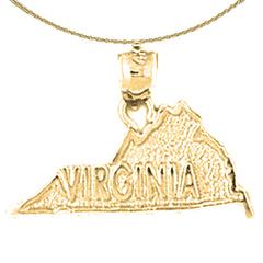 14K or 18K Gold Virginia Pendant