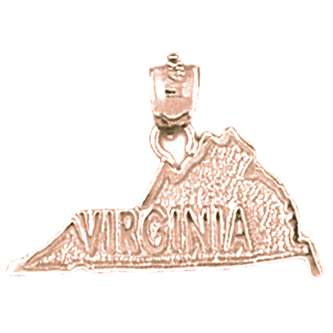 14K or 18K Gold Virginia Pendant