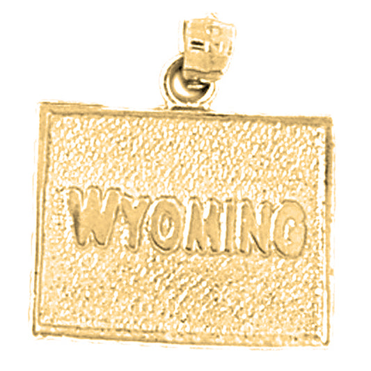 14K or 18K Gold Wyoming Pendant