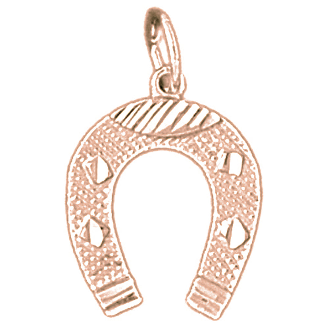 14K or 18K Gold Horseshoe Pendant