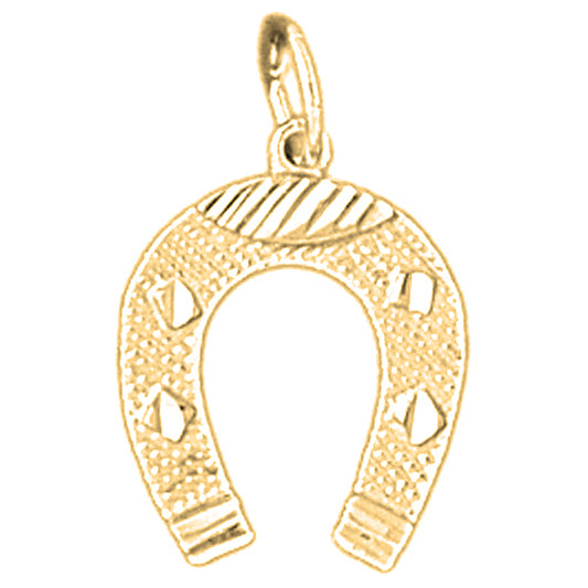 14K or 18K Gold Horseshoe Pendant