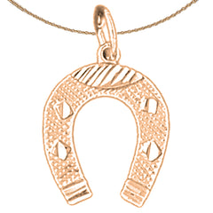 14K or 18K Gold Horseshoe Pendant