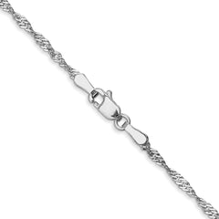 14K White Gold 1.6mm Singapore Chain