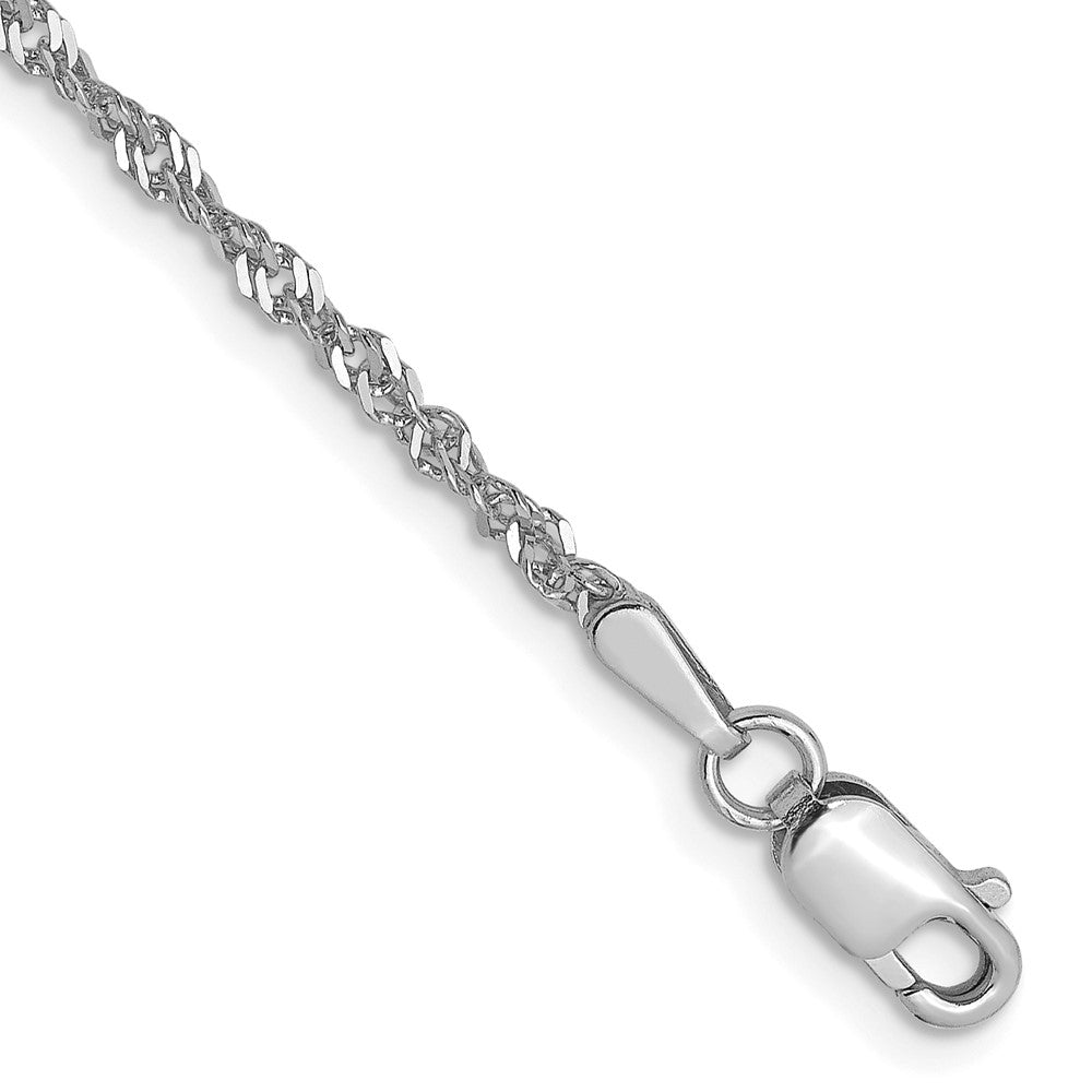 14K White Gold 1.6mm Singapore Chain