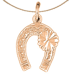 14K or 18K Gold Horseshoe Pendant