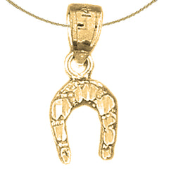 14K or 18K Gold Horseshoe Pendant