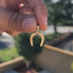 14K or 18K Gold Horseshoe Pendant