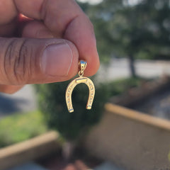 14K or 18K Gold Horseshoe Pendant