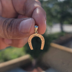 14K or 18K Gold Horseshoe Pendant