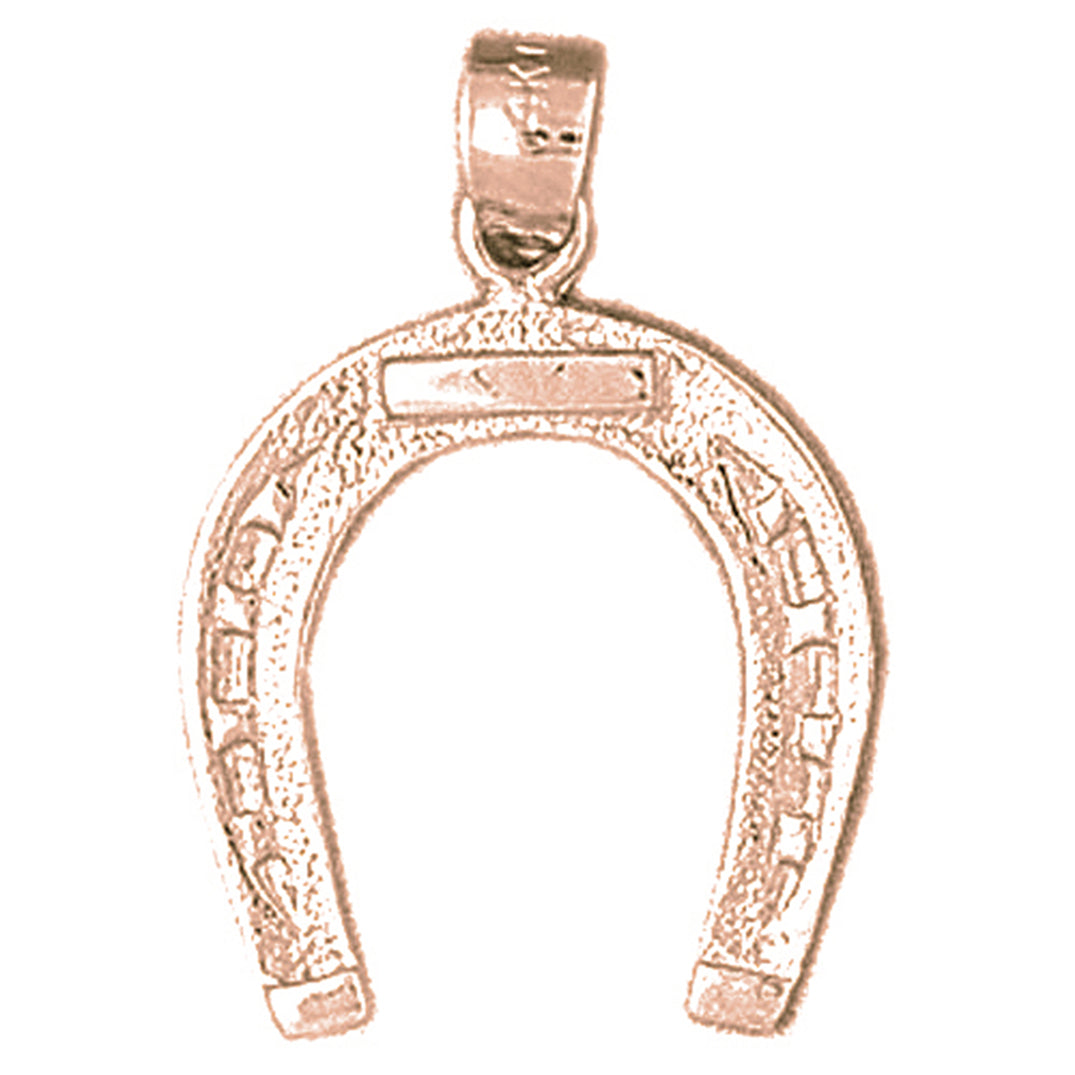 14K or 18K Gold Horseshoe Pendant