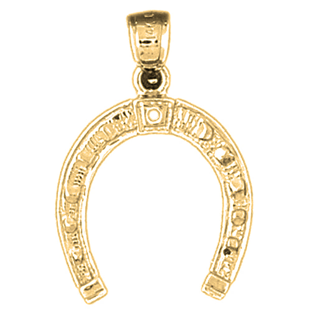 14K or 18K Gold Horseshoe Pendant