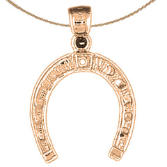 14K or 18K Gold Horseshoe Pendant