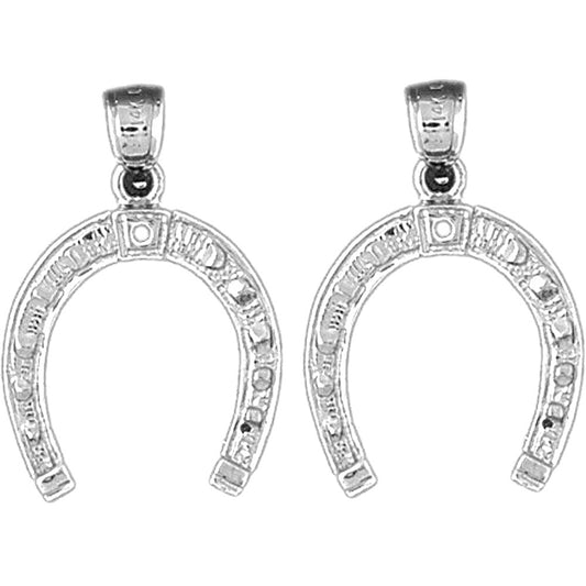 Sterling Silver 26mm Horseshoe Earrings