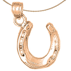 14K or 18K Gold Horseshoe Pendant