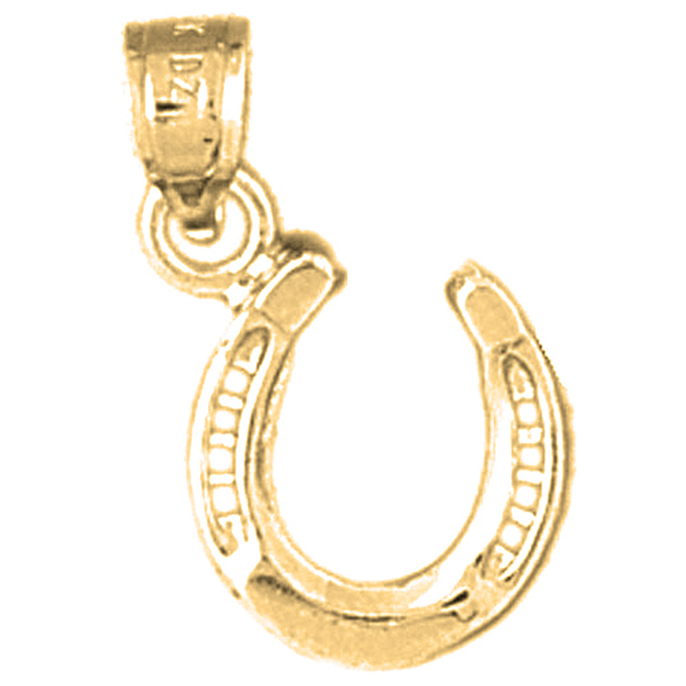 14K or 18K Gold Horseshoe Pendant