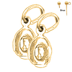 14K or 18K Gold 3D Cowboy Hat Earrings