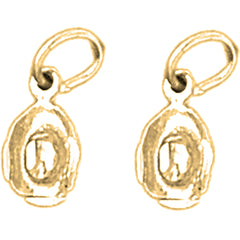 14K or 18K Gold 13mm 3D Cowboy Hat Earrings