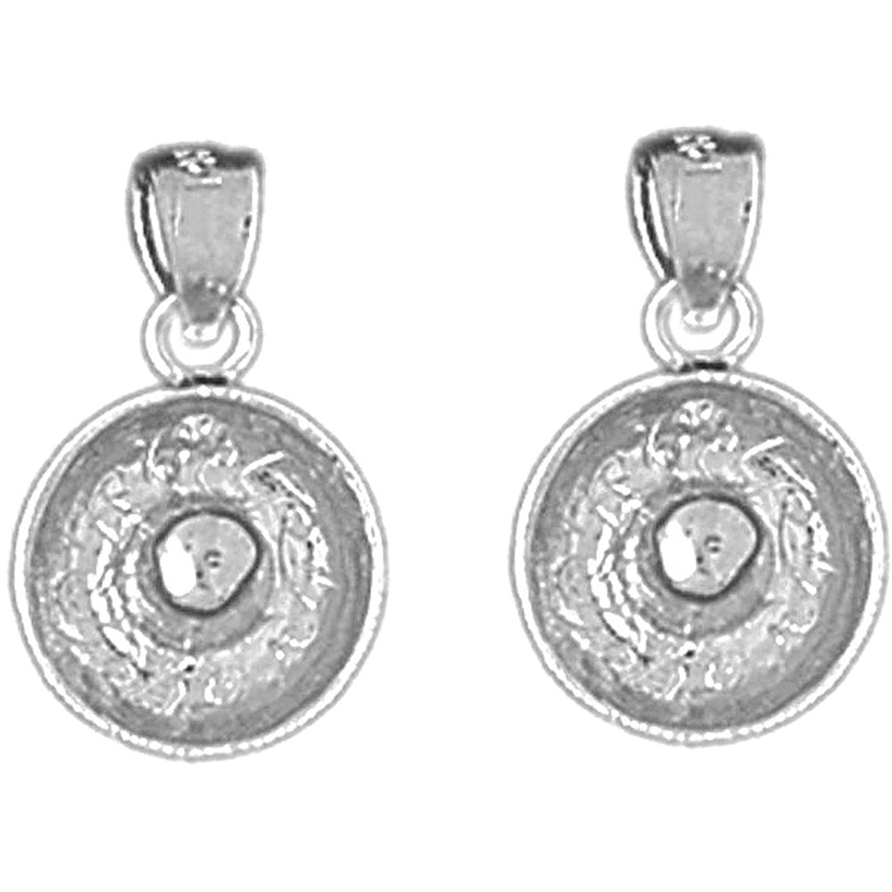 Sterling Silver 18mm 3D Sombrero Earrings