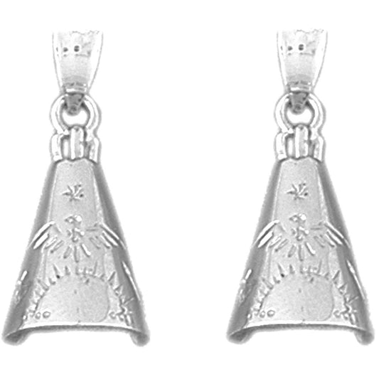 Sterling Silver 24mm Teepee Earrings