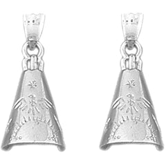 Sterling Silver 24mm Teepee Earrings