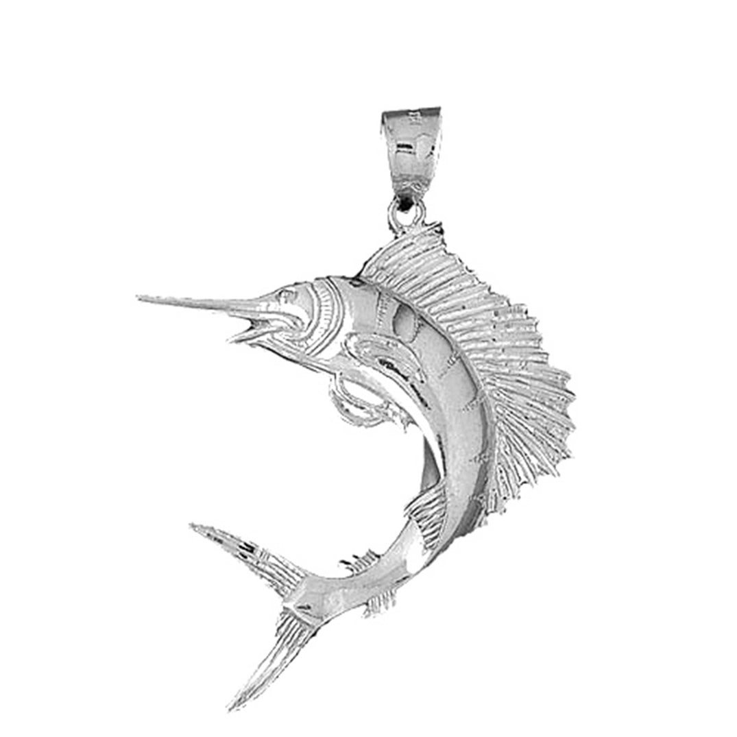 10K, 14K or 18K Gold Sailfish Pendant