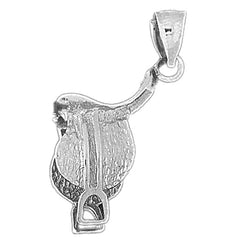 10K, 14K or 18K Gold 3D Saddle Pendant