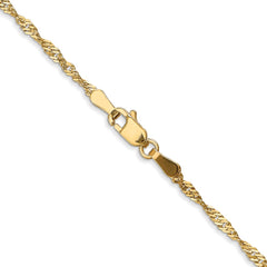 10K Yellow Gold 1.7mm Singapore Chain