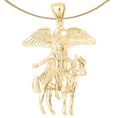Colgante de águila india de oro de 10 quilates, 14 quilates o 18 quilates
