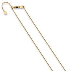 10K Yellow Gold Adjustable .8mm Wheat Chain