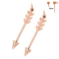 Pendientes Flecha de Oro de 14K o 18K