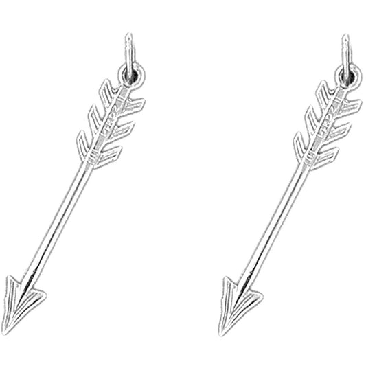 Sterling Silver 31mm Arrow Earrings