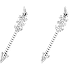 Sterling Silver 31mm Arrow Earrings