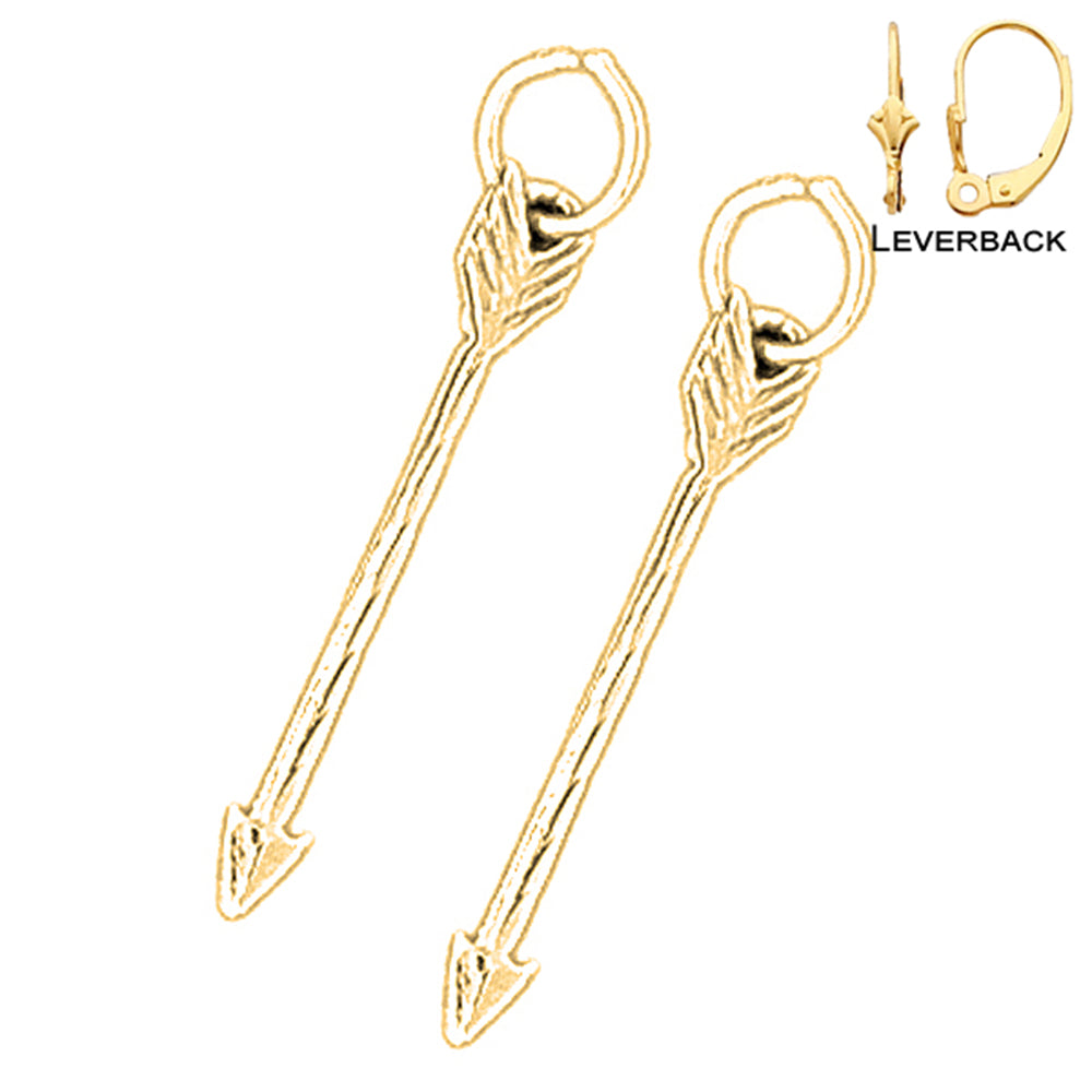 Pendientes Flecha de Oro de 14K o 18K