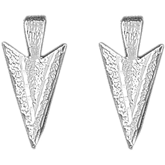 Sterling Silver 20mm Arrowhead Earrings