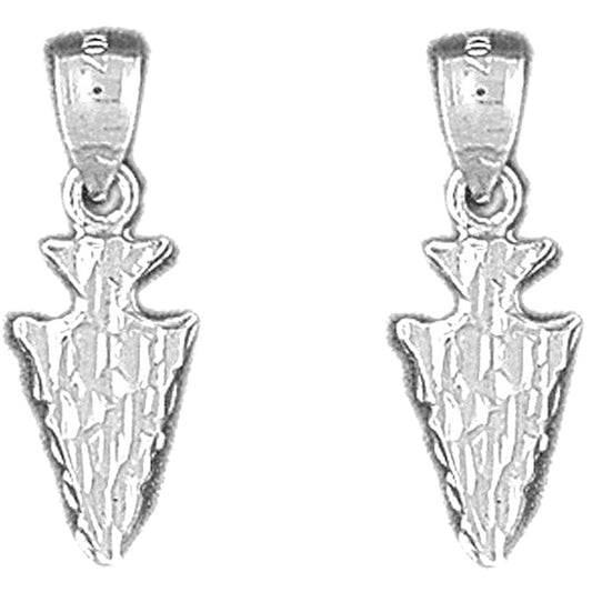 Sterling Silver 22mm Arrowhead Earrings