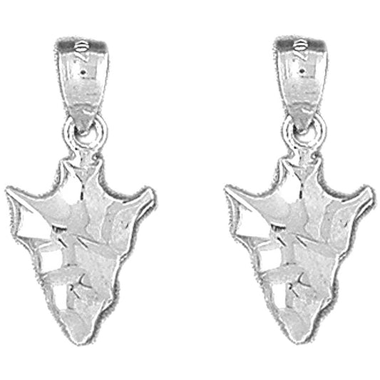 Sterling Silver 22mm Arrowhead Earrings